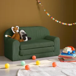 Sofá cama infantil de pana desplegable