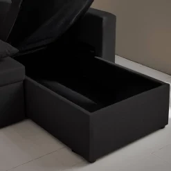 Sofá cama panorámico de 4 plazas en tela