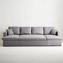Sofá cama panorámico de 4 plazas en tela