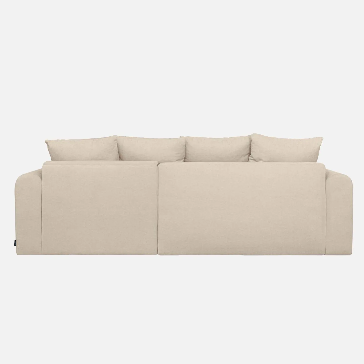 Sofá de chenilla esquinero reversible, 3 plazas
