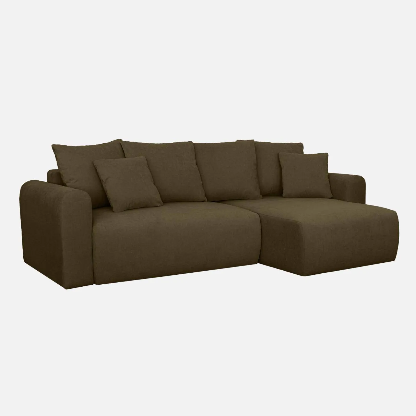 Sofá de chenilla esquinero reversible, 3 plazas