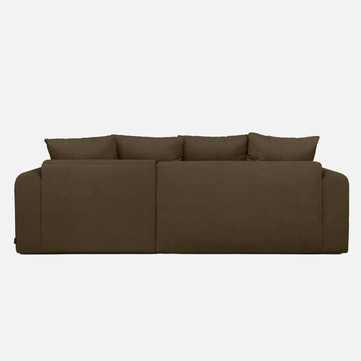Sofá de chenilla esquinero reversible, 3 plazas