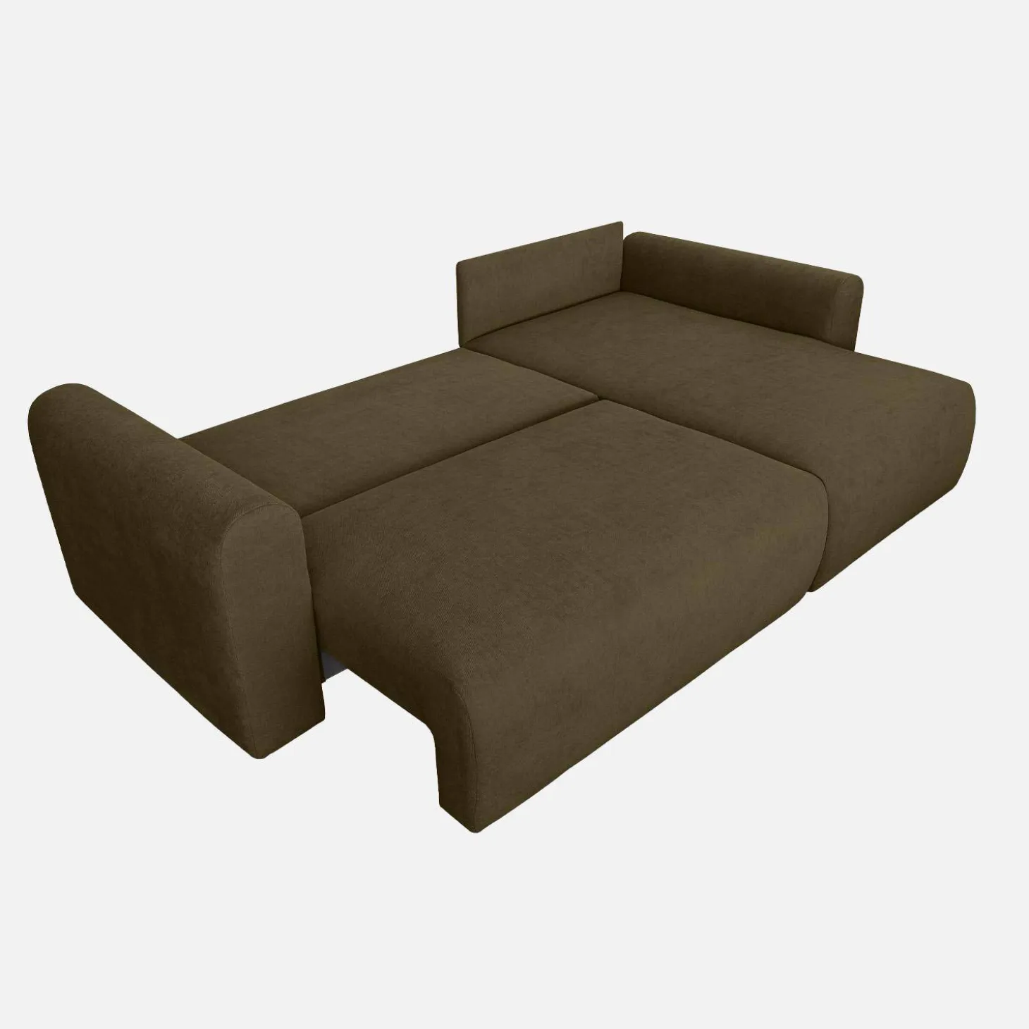 Sofá de chenilla esquinero reversible, 3 plazas