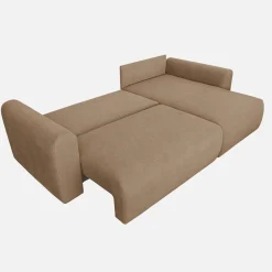 Sofá de chenilla esquinero reversible, 3 plazas