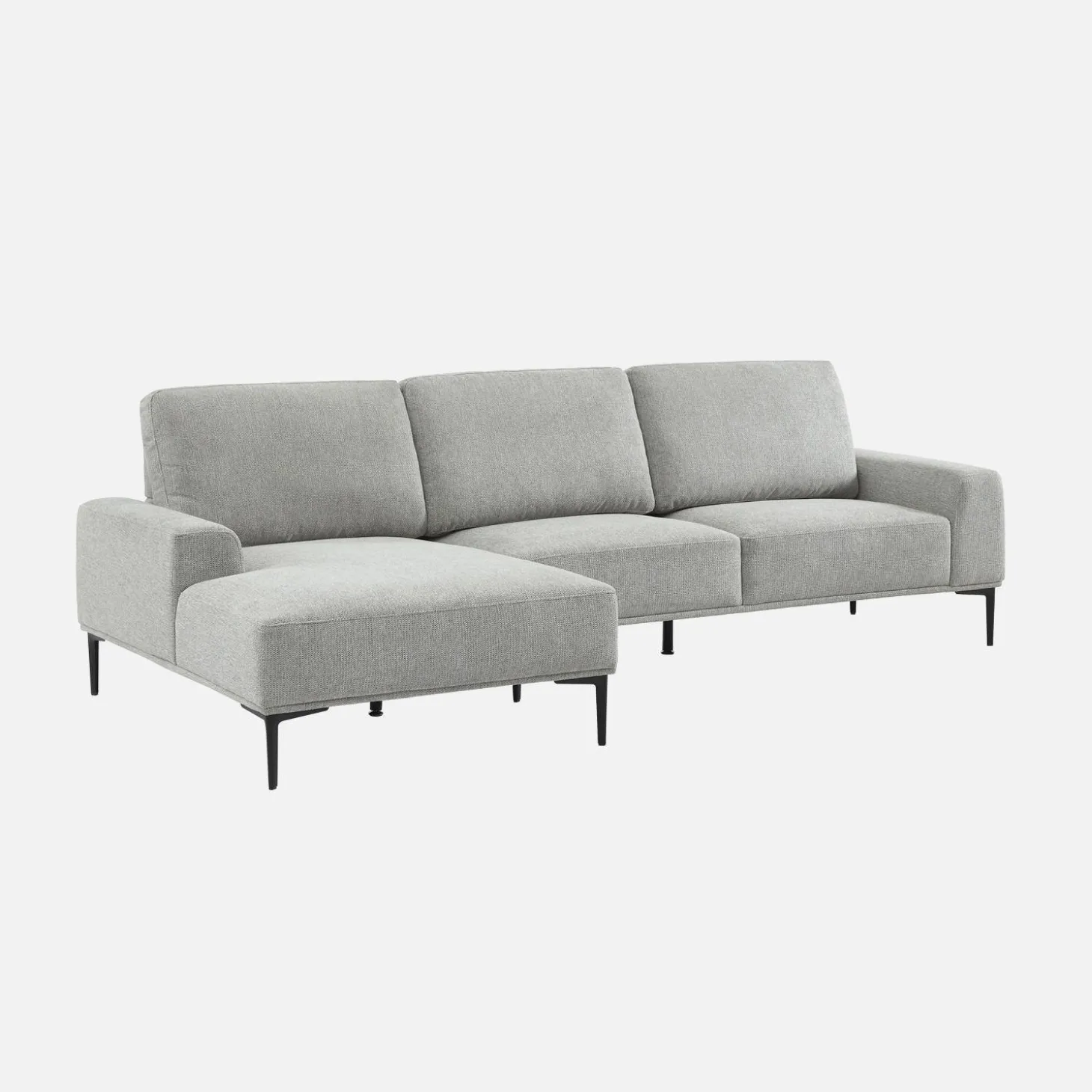 Sofá de tela y metal, 3 plazas