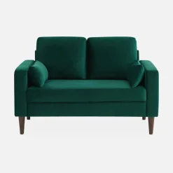 Sofá de terciopelo de 2 plazas