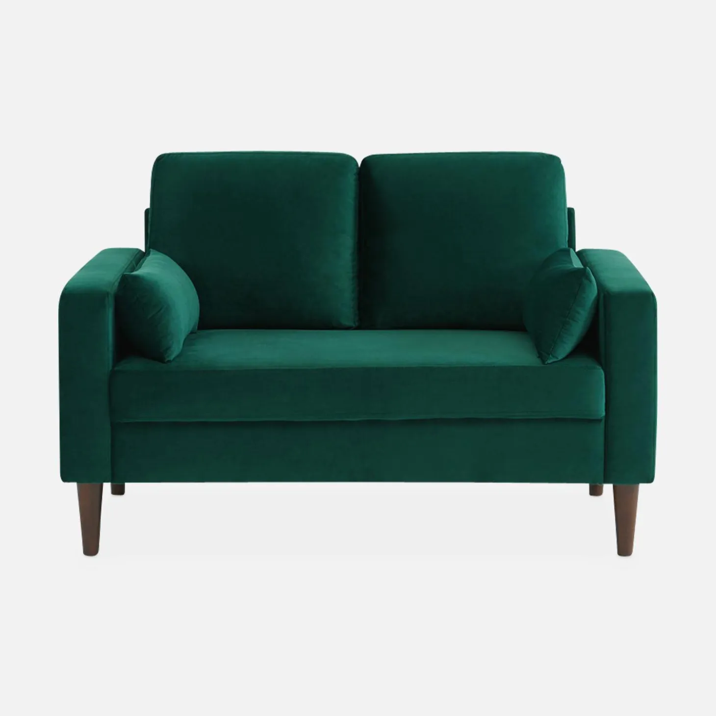 Sofá de terciopelo de 2 plazas