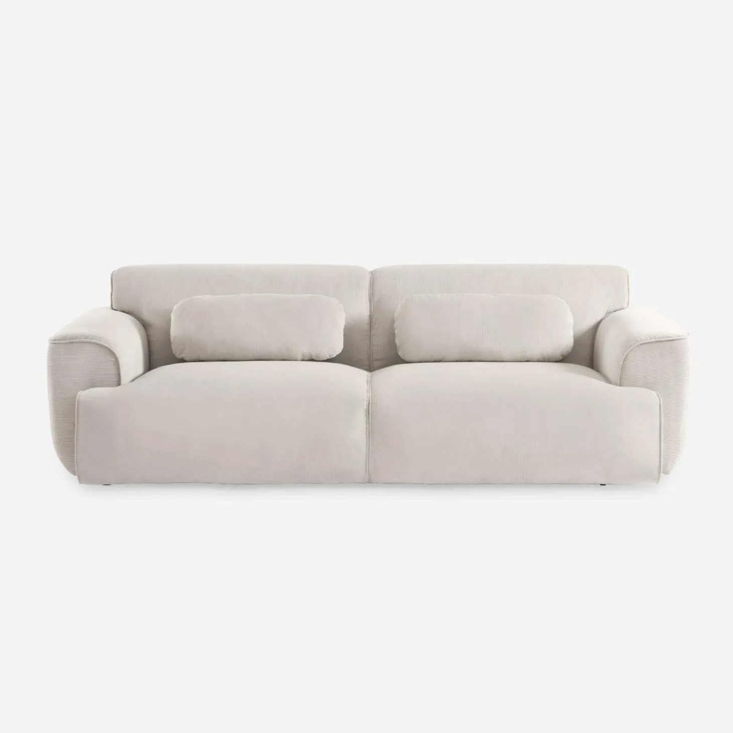 Sofá de terciopelo pana fina, 3 plazas