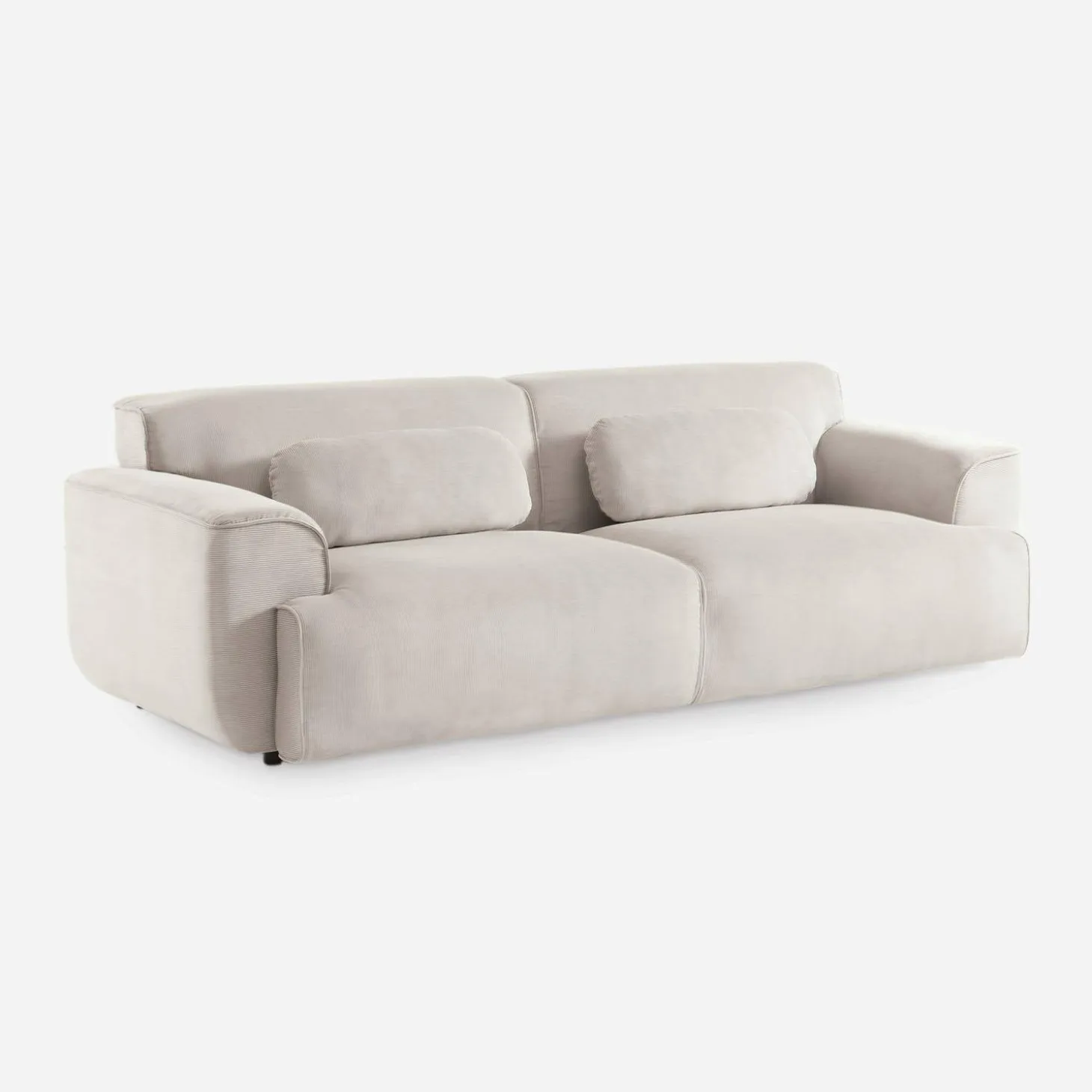 Sofá de terciopelo pana fina, 3 plazas