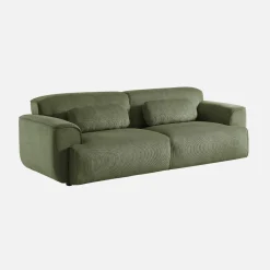 Sofá de terciopelo pana fina, 3 plazas