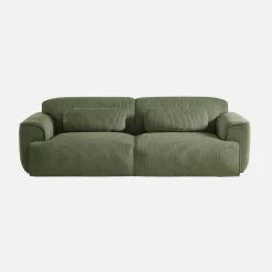 Sofá de terciopelo pana fina, 3 plazas