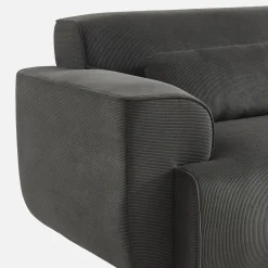 Sofá de terciopelo pana fina, 3 plazas