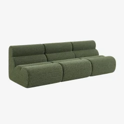 Sofá modular con efecto alpaca, 3 plazas
