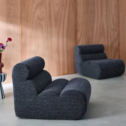 Sofá modular con efecto alpaca, 2 plazas