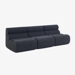 Sofá modular con efecto alpaca, 3 plazas