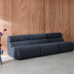 Sofá modular con efecto alpaca, 3 plazas