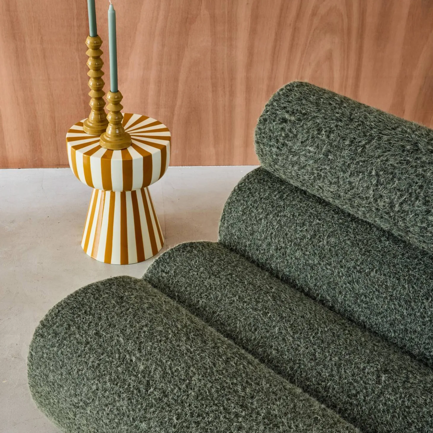 Sofá modular con efecto alpaca, 2 plazas