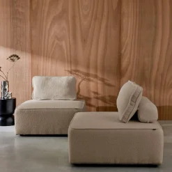 Sofá modular de borreguito, 2 plazas