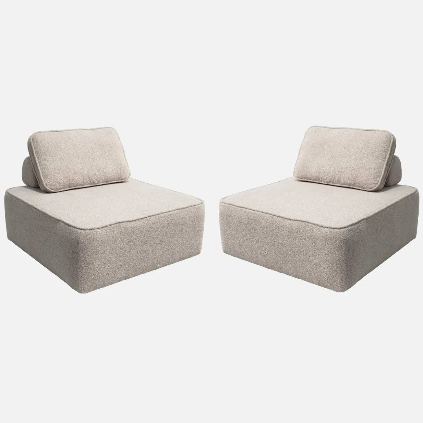 Sofá modular de borreguito, 2 plazas
