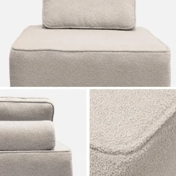 Sofá modular de borreguito, 2 plazas