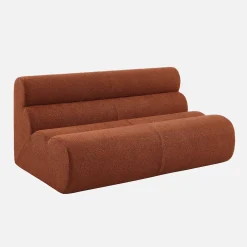 Sofá modular de borreguito con reposapiés, 3 plazas