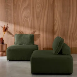 Sofá modular de borreguito, 2 plazas