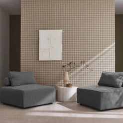Sofá modular de pana, 2 plazas