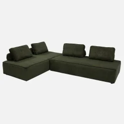 Sofá modular de pana, 4 plazas