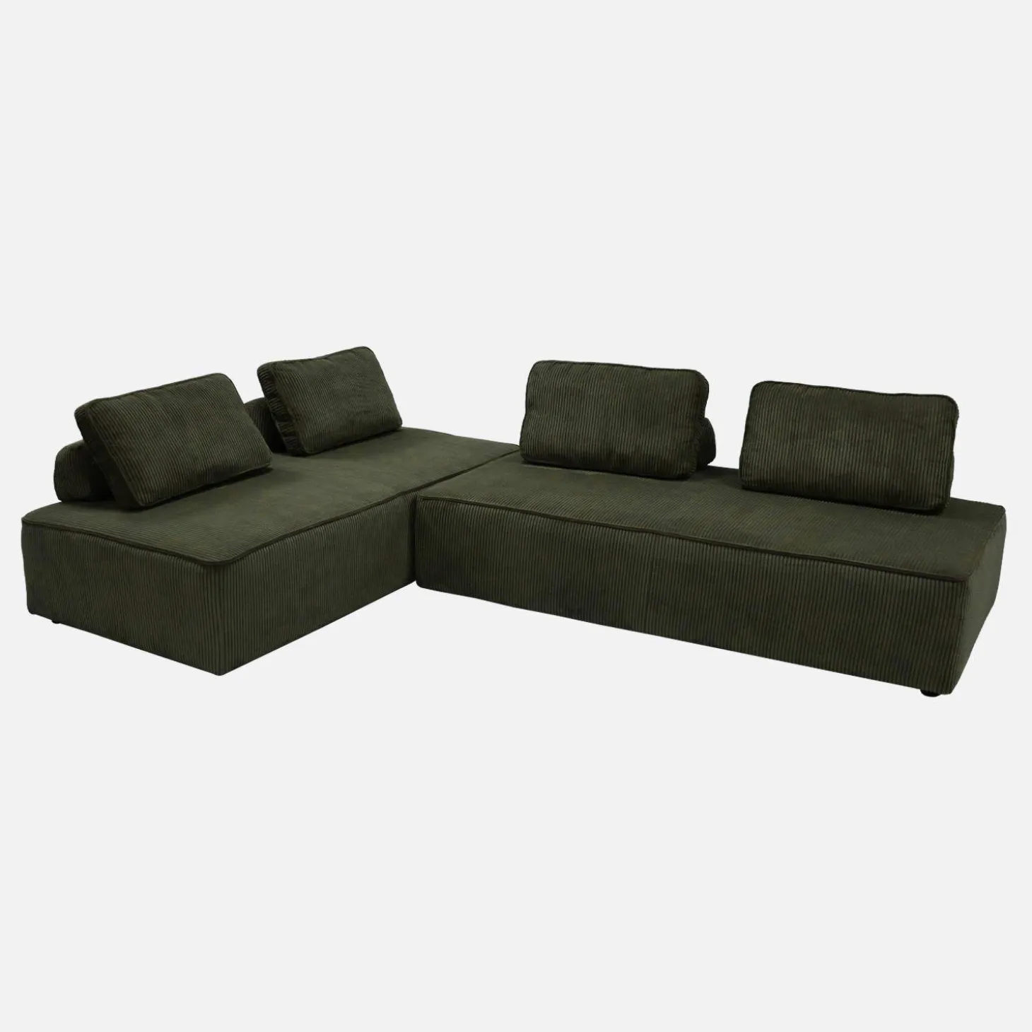 Sofá modular de pana, 4 plazas