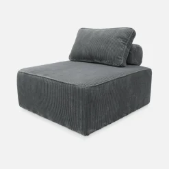 Sofá modular de pana, 4 plazas