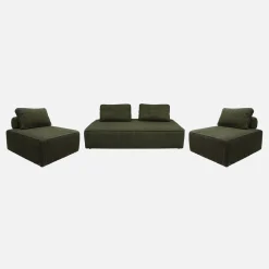 Sofá modular de pana, 4 plazas