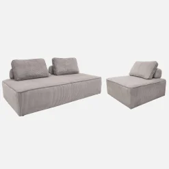 Sofá modular de pana, 3 plazas