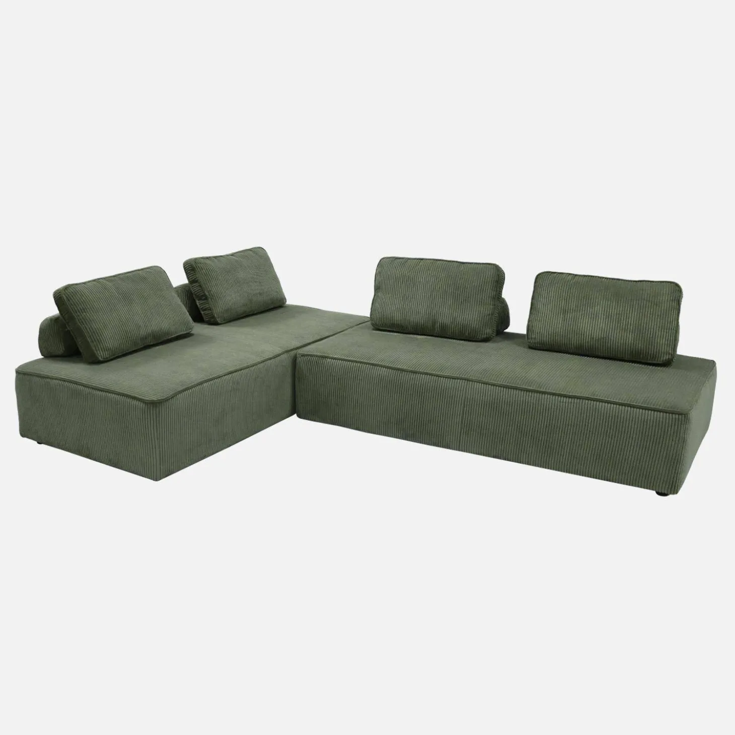Sofá modular de pana, 4 plazas