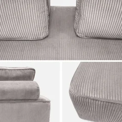 Sofá modular de pana, 4 plazas