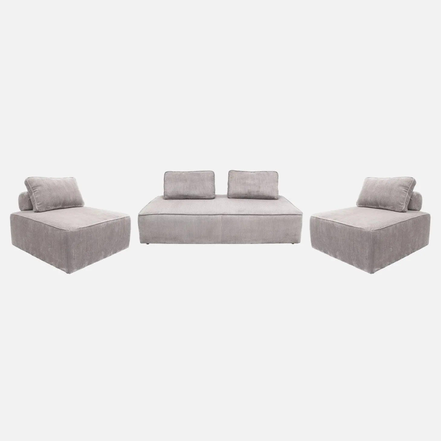 Sofá modular de pana, 4 plazas