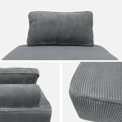 Sofá modular de pana, 3 plazas