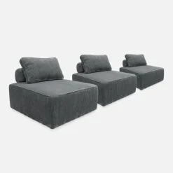 Sofá modular de pana, 3 plazas