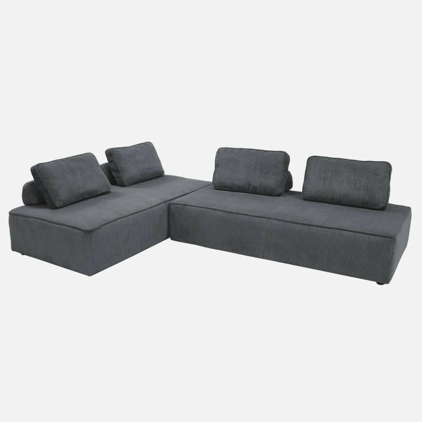 Sofá modular de pana, 4 plazas