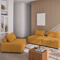 Sofá modular de pana, 3 plazas