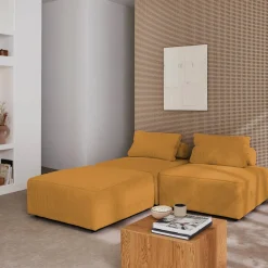 Sofá modular de pana, 3 plazas