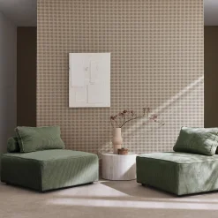 Sofá modular de pana, 2 plazas
