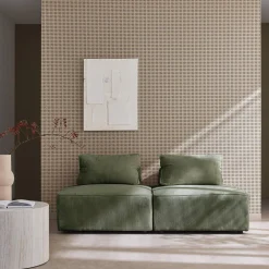 Sofá modular de pana, 2 plazas