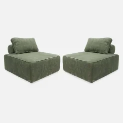 Sofá modular de pana, 2 plazas