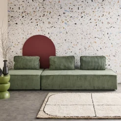 Sofá modular de pana, 3 plazas