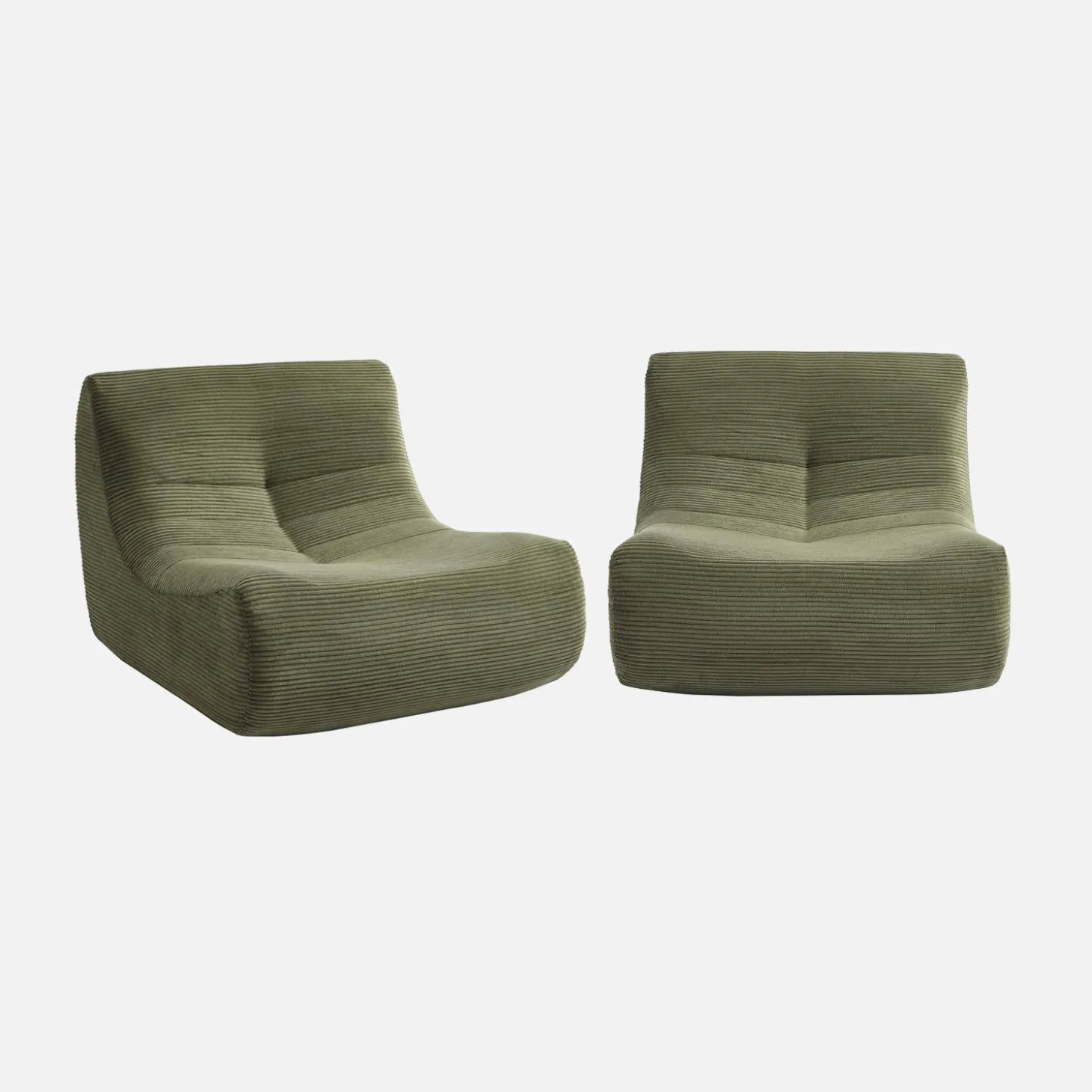 Sofá modular de pana, 2 plazas