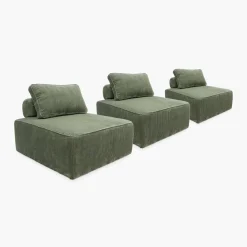Sofá modular de pana, 3 plazas