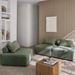 Sofá modular de pana, 3 plazas