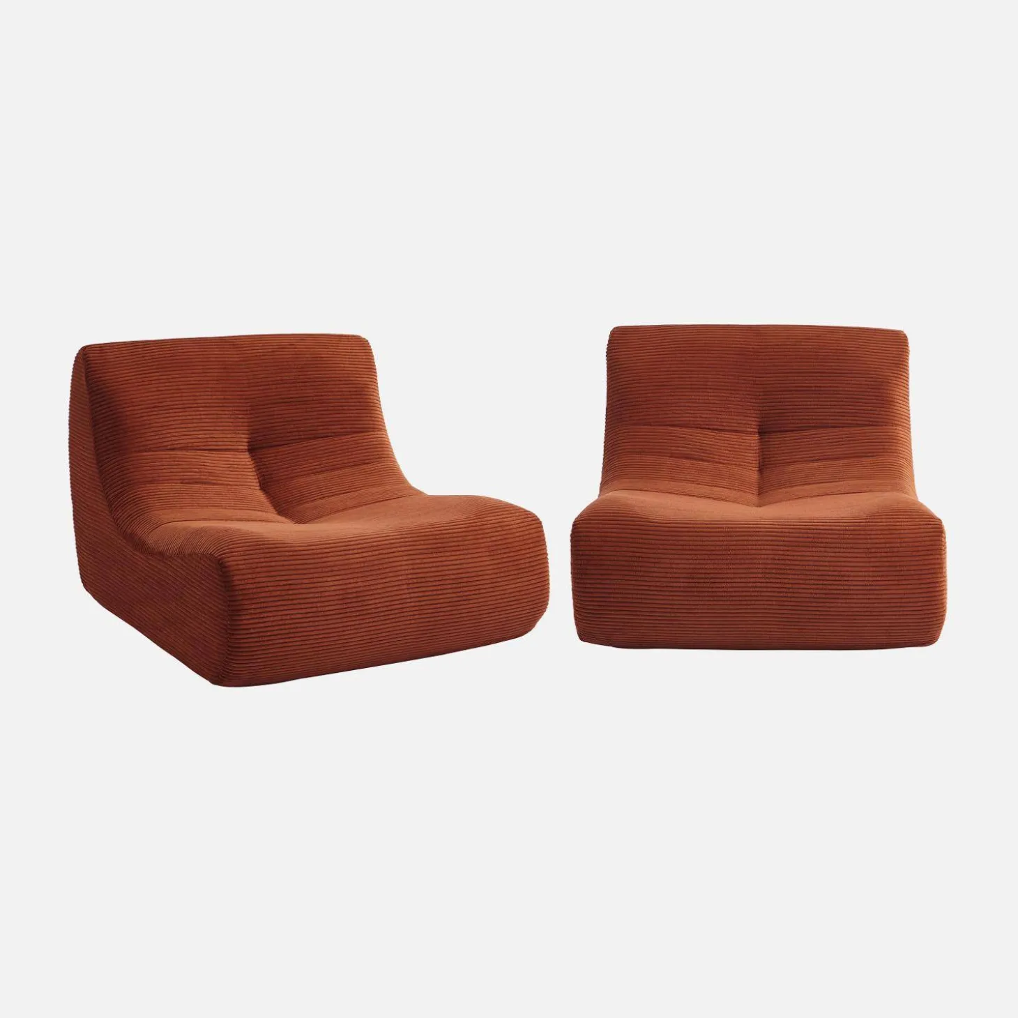 Sofá modular de pana, 2 plazas