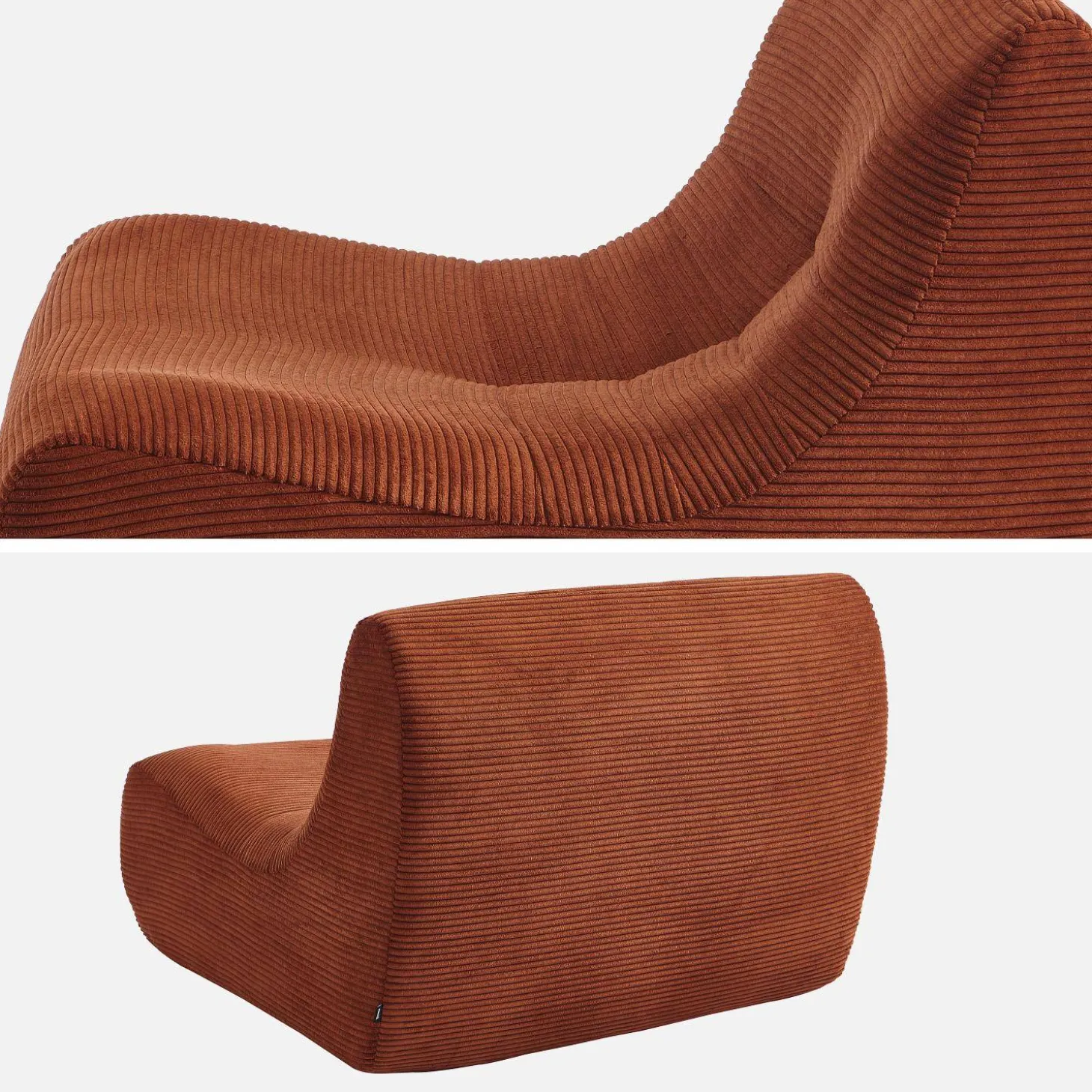 Sofá modular de pana, 2 plazas