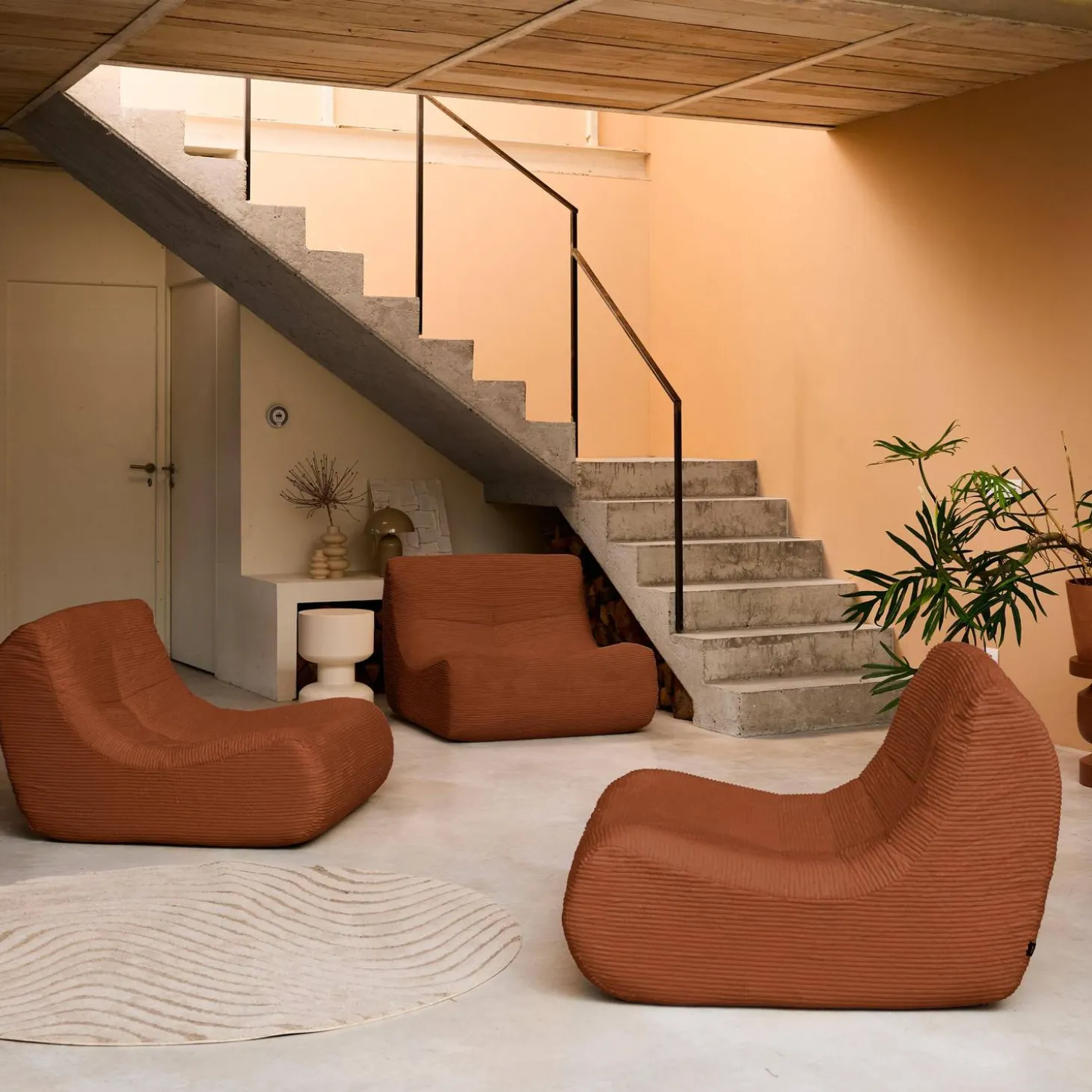 Sofá modular de pana, 3 plazas